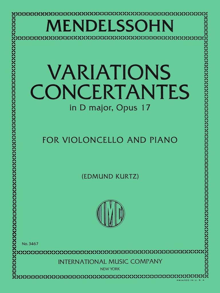 Variations Concertantes In D Major Opus 17 (Kurtz)